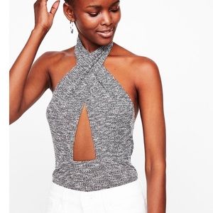 Grey twisted body suit